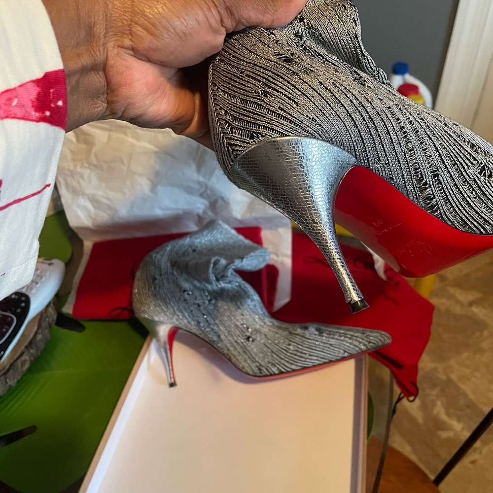 Christian -louboutin-silver-sandrine-80-tricot-stretch-sock-kitten-stiletto